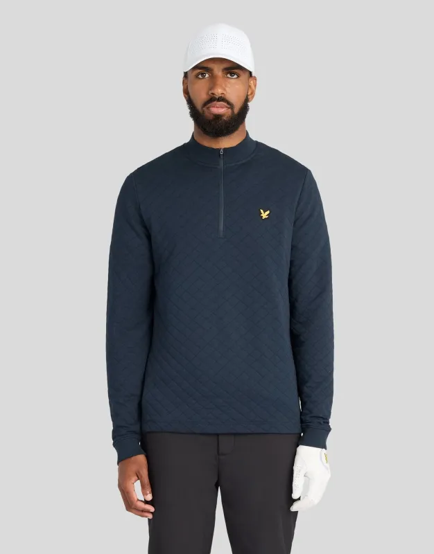 Quilted 1/4 Zip Midlayer made by Lyle & Scott