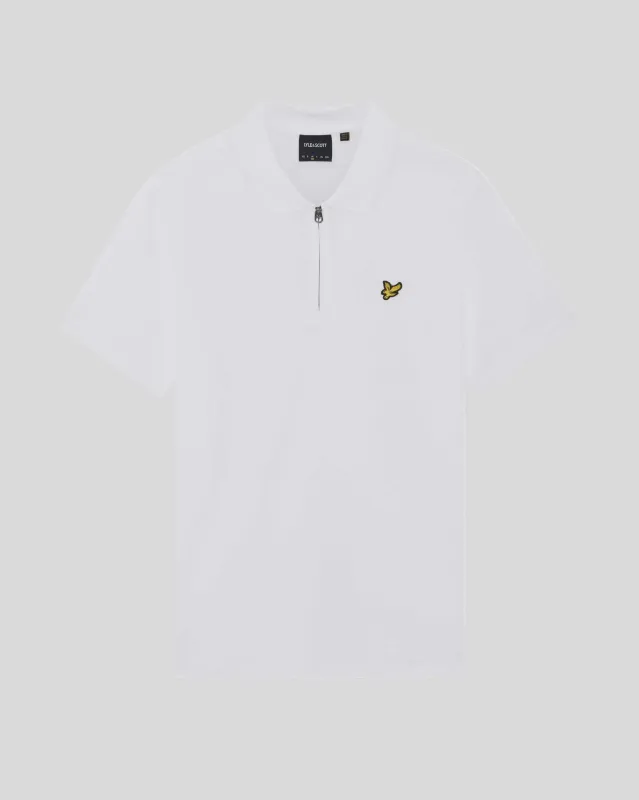 1/4 Zip Short Sleeve Polo Shirt made by Lyle & Scott