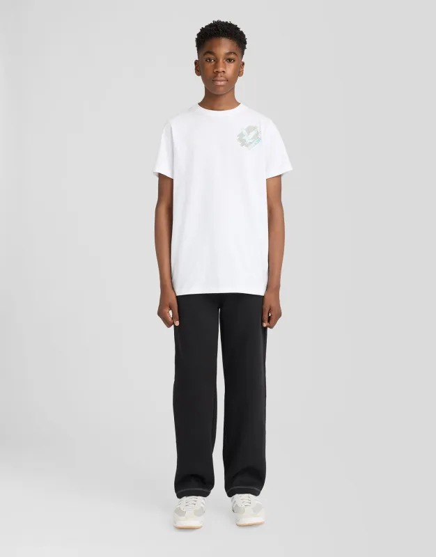 Straight Leg Cotton Track Pants made by Lyle & Scott
