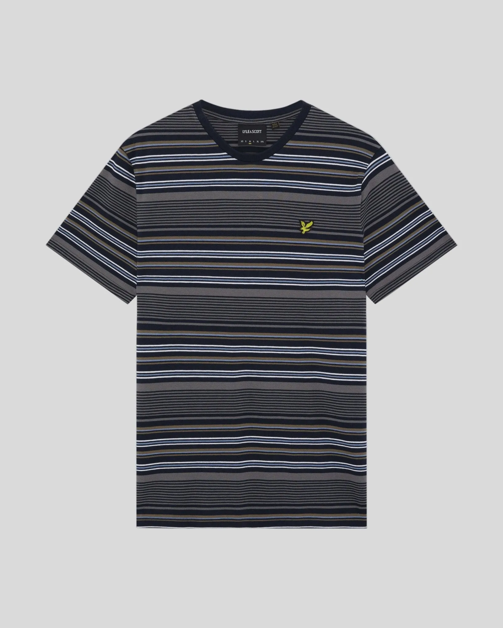 Multi Stripe Cotton T-Shirt sold by Lyle & Scott