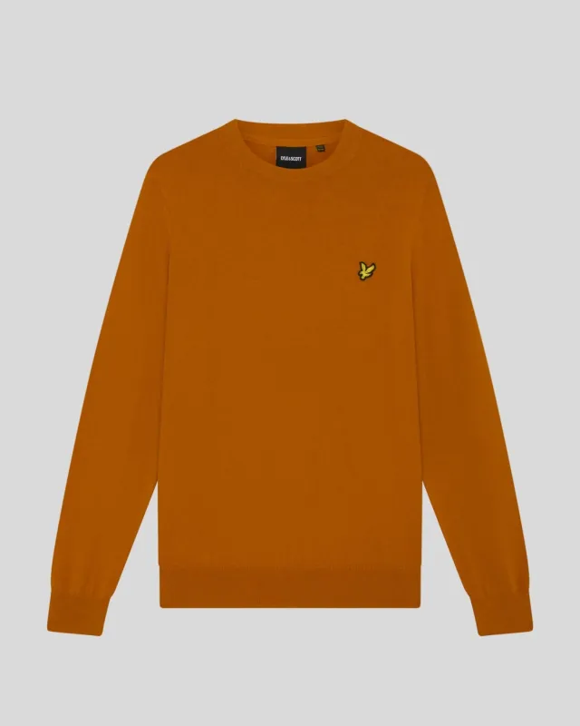 Cotton Merino Crew Neck Jumper made by Lyle & Scott