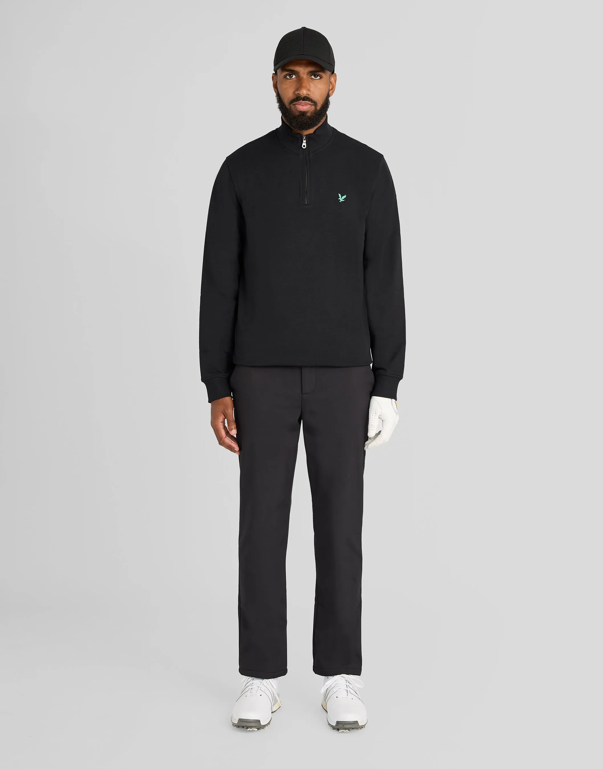 Green Eagle Cotton 1/4 Zip Midlayer sold by Lyle & Scott product image thumbnail 2