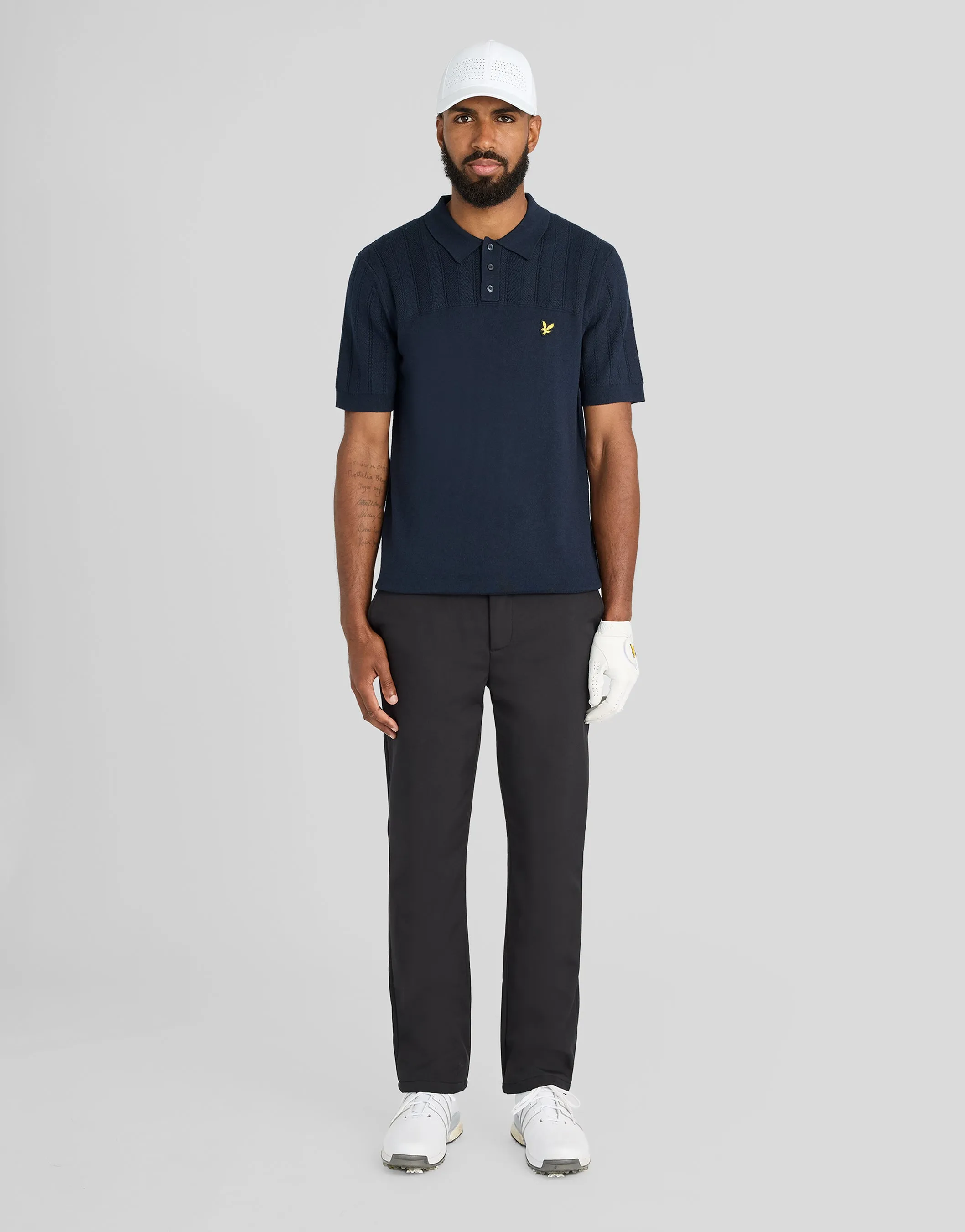 Texture Block Knitted Polo Shirt sold by Lyle & Scott product image thumbnail 2