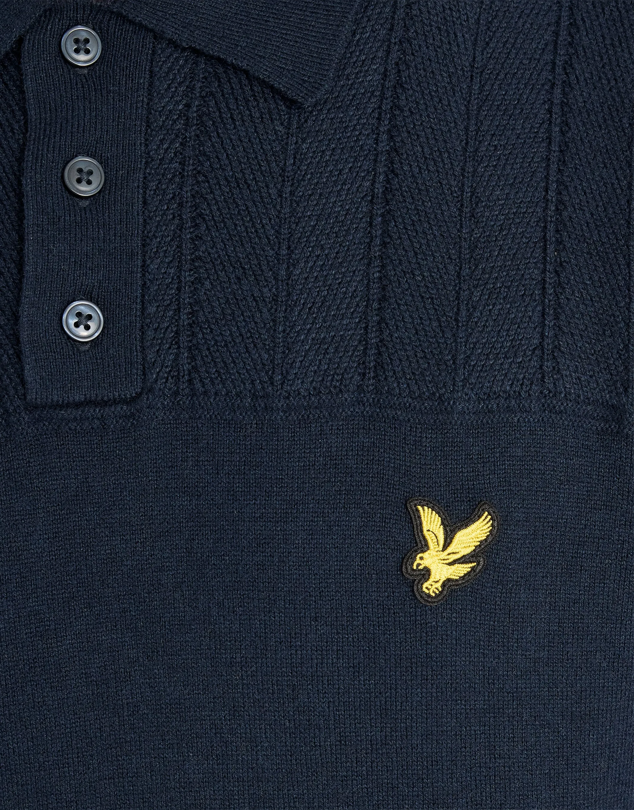 Texture Block Knitted Polo Shirt sold by Lyle & Scott product image thumbnail 5