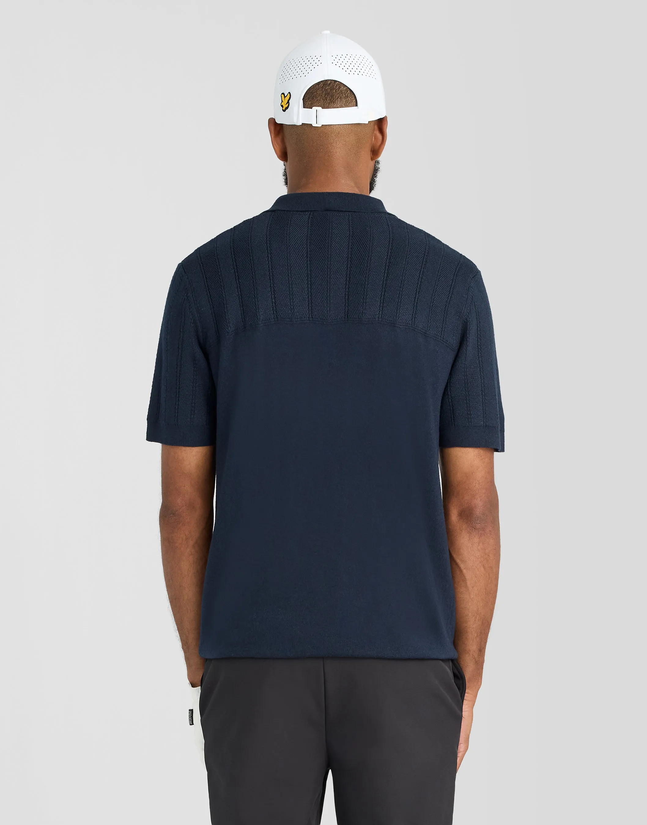 Texture Block Knitted Polo Shirt sold by Lyle & Scott product image thumbnail 4