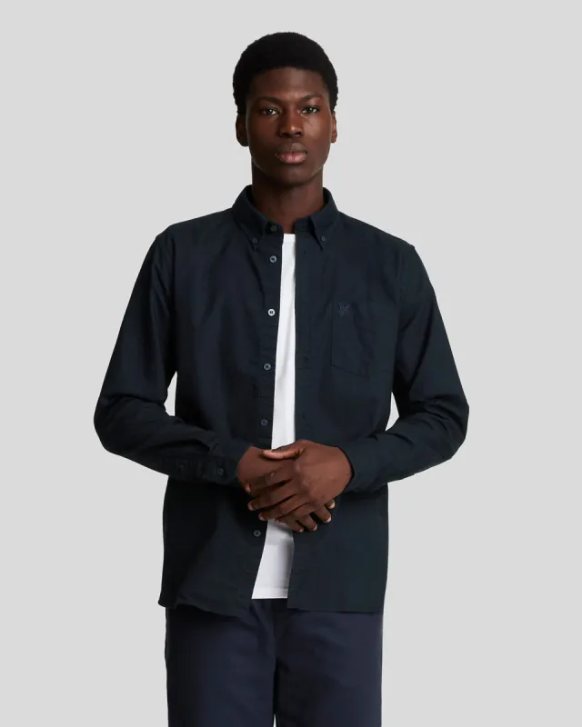 Tonal Button Down Oxford Shirt sold by Lyle & Scott