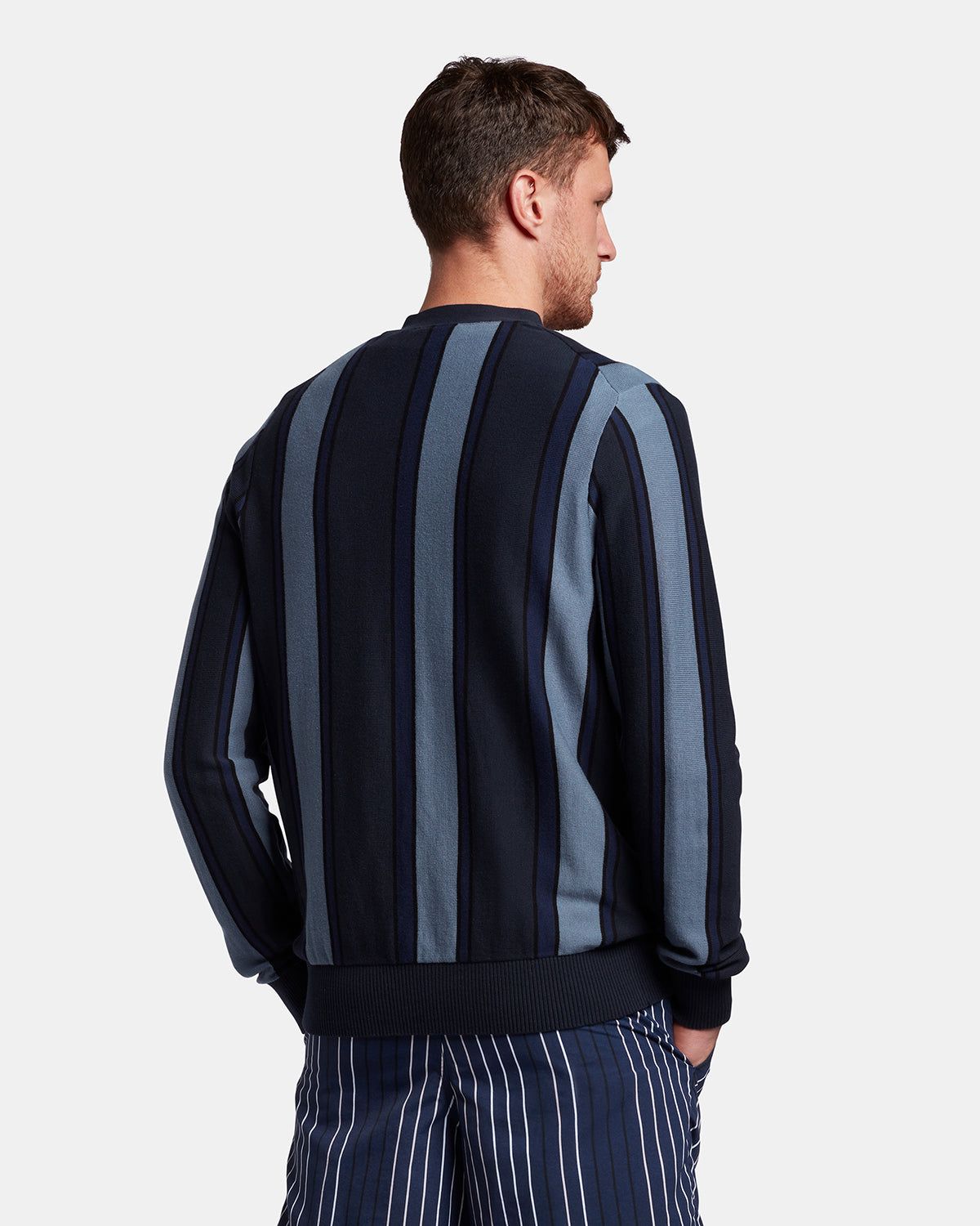 Vertical Stripe Cardigan sold by Lyle & Scott product image thumbnail 3