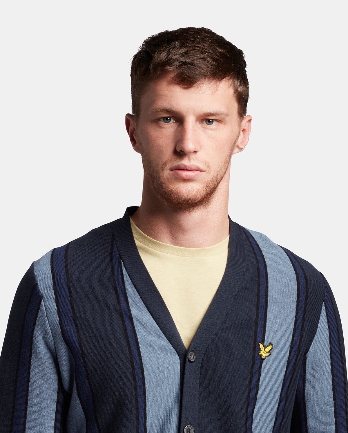 Vertical Stripe Cardigan sold by Lyle & Scott product image thumbnail 4