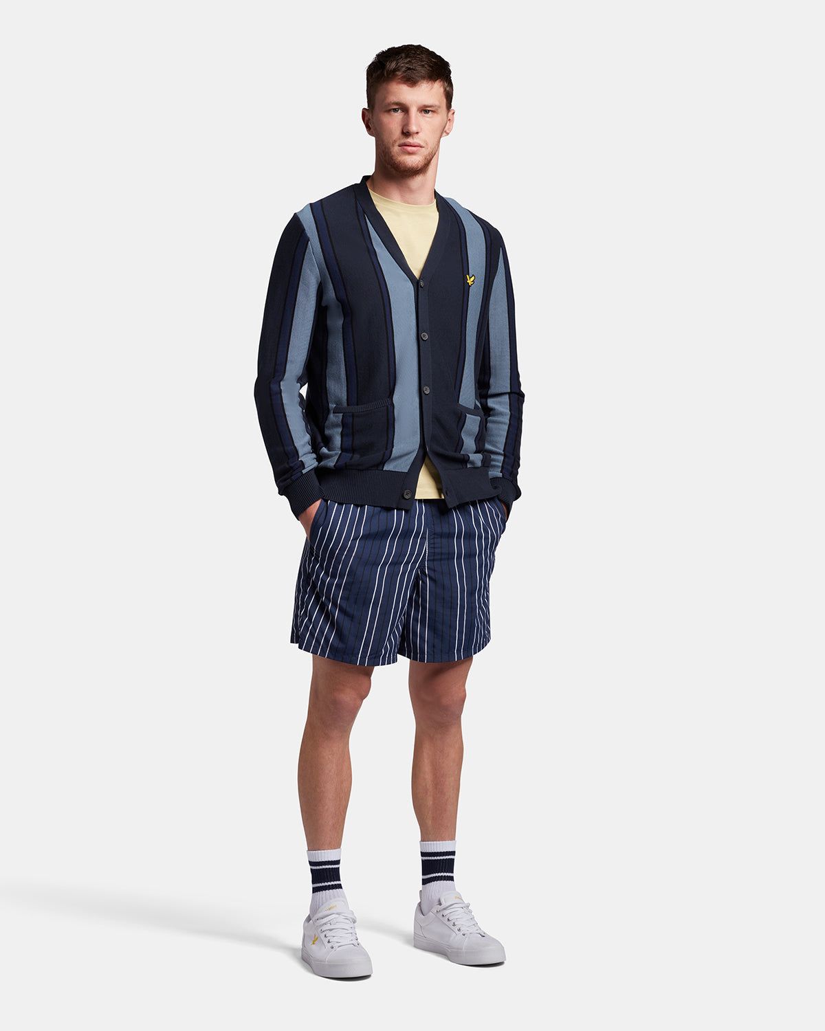 Vertical Stripe Cardigan sold by Lyle & Scott product image thumbnail 2