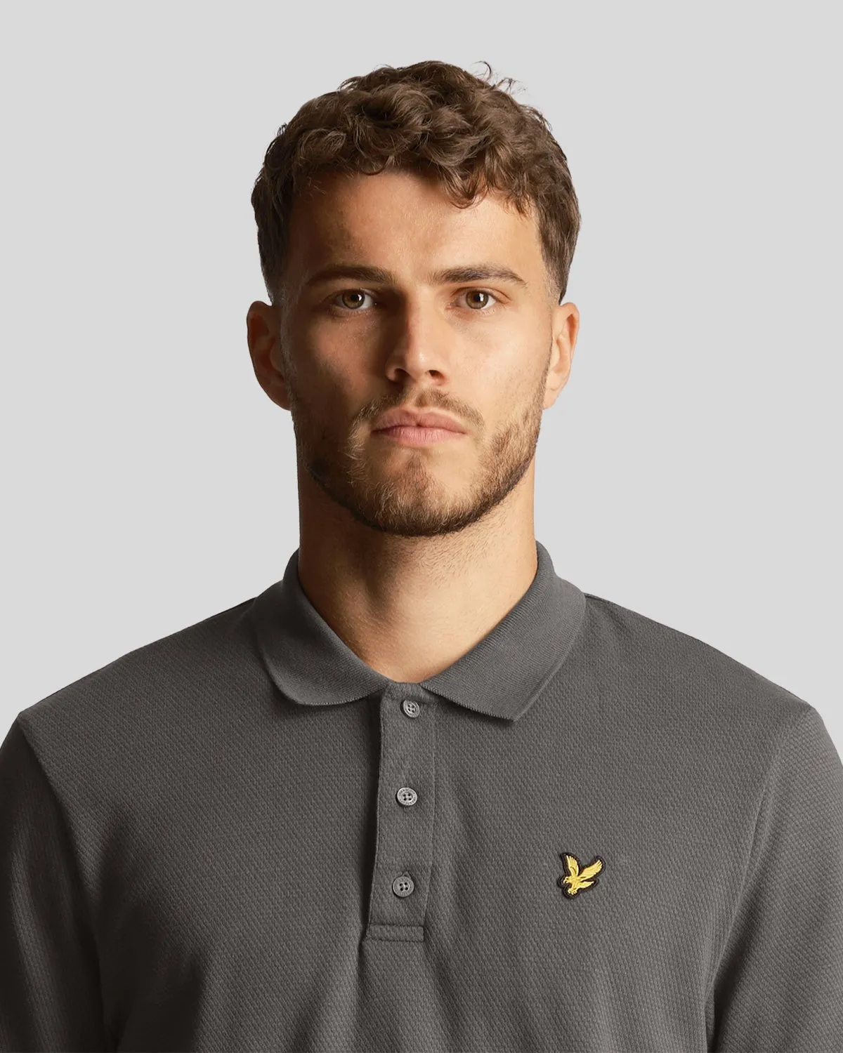 Tonal Texture Polo Shirt sold by Lyle & Scott product image thumbnail 4