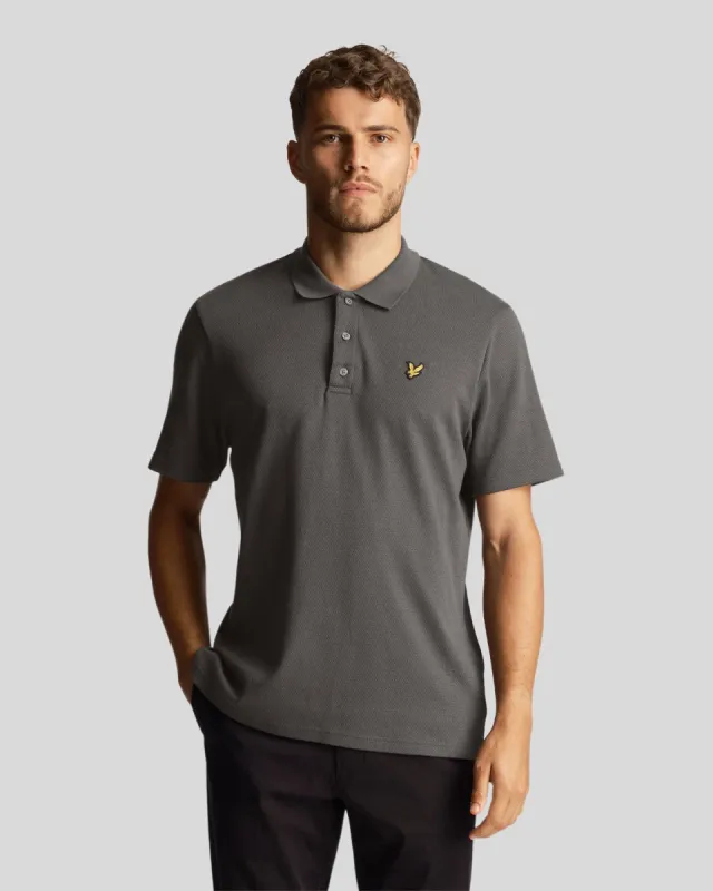 Tonal Texture Polo Shirt sold by Lyle & Scott