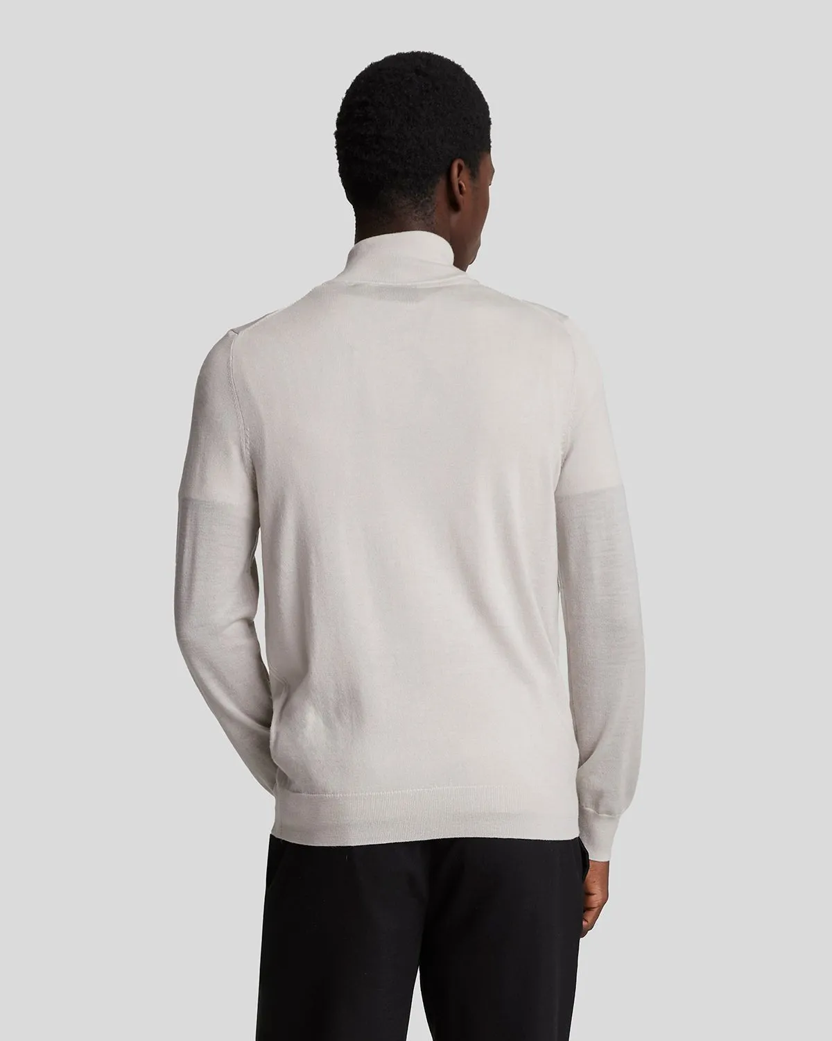 Tonal Eagle Merino 1/4 Zip Jumper sold by Lyle & Scott product image thumbnail 3