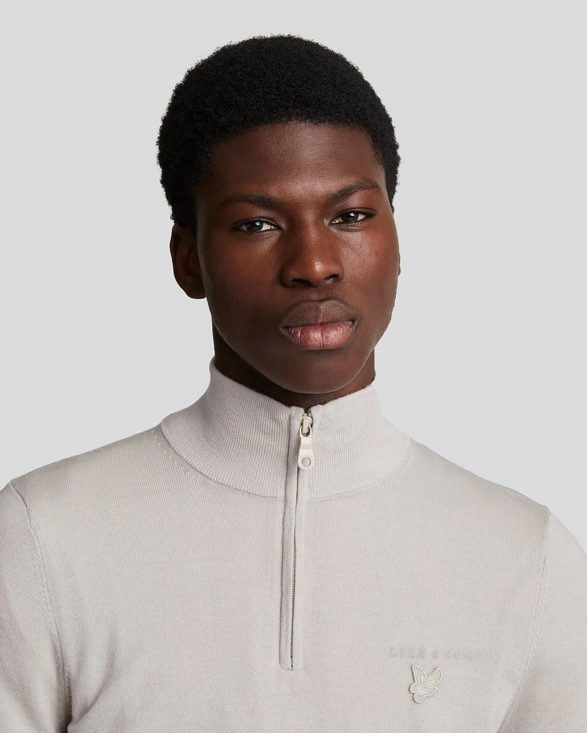 Tonal Eagle Merino 1/4 Zip Jumper sold by Lyle & Scott product image thumbnail 4