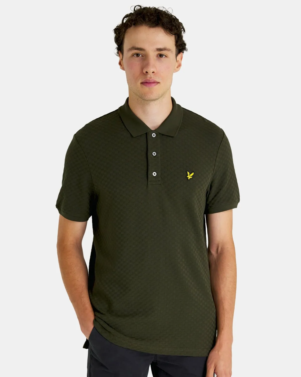 Grid Texture Polo Shirt sold by Lyle & Scott