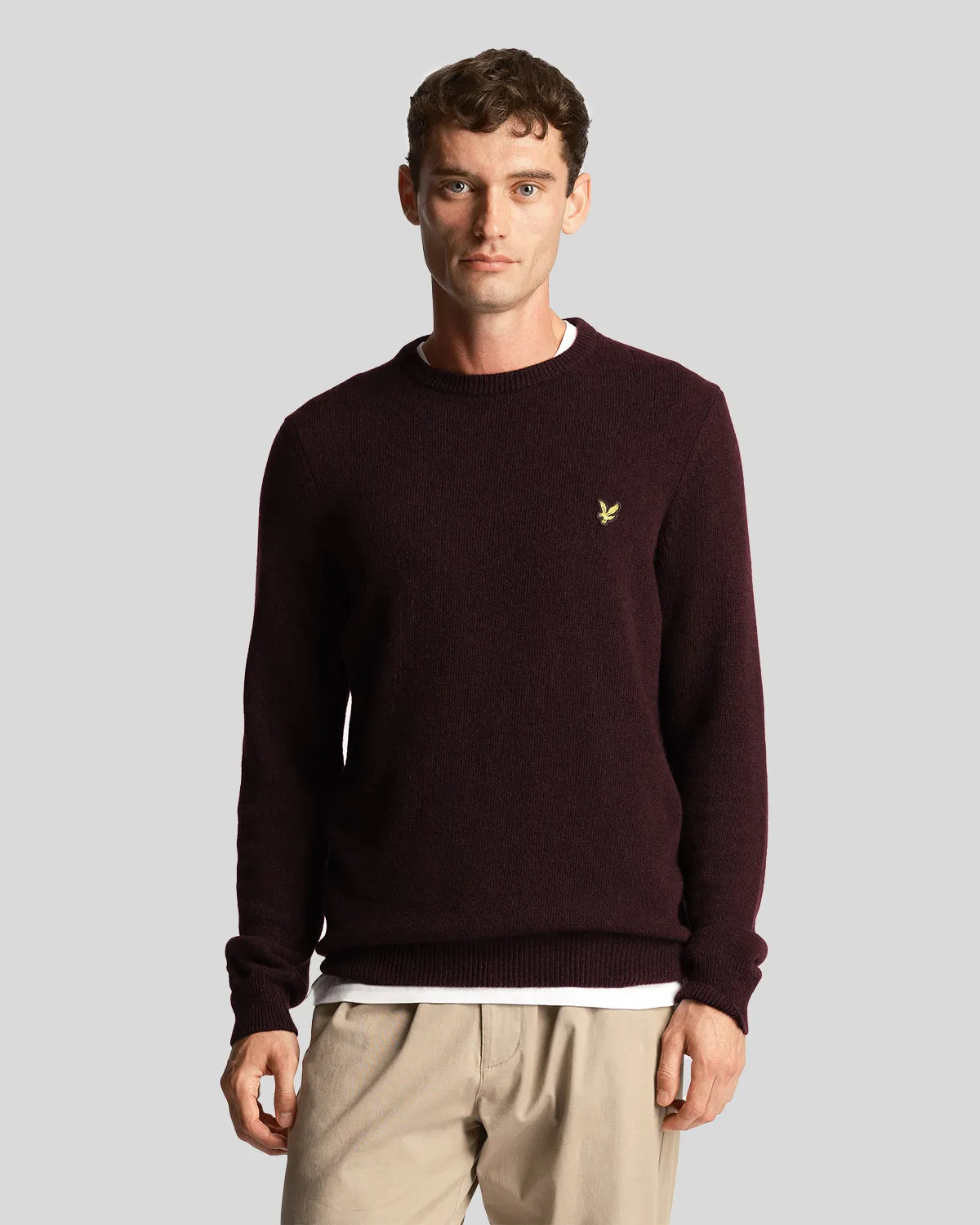 Crew Neck Lambswool Jumper sold by Lyle & Scott
