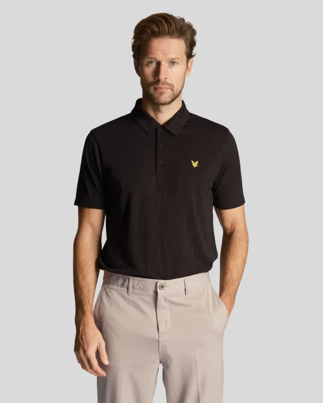 Golf Monogram Jacquard Polo Shirt sold by Lyle & Scott