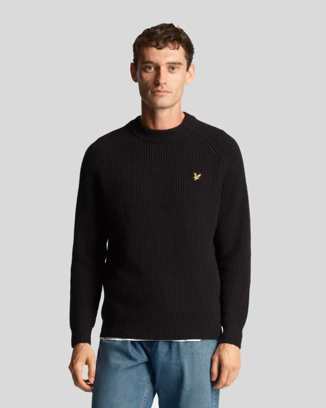 Shaker Stitch Mock Neck Jumper sold by Lyle & Scott