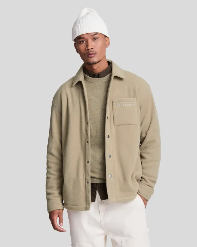 Embroidered Fleece Overshirt sold by Lyle & Scott