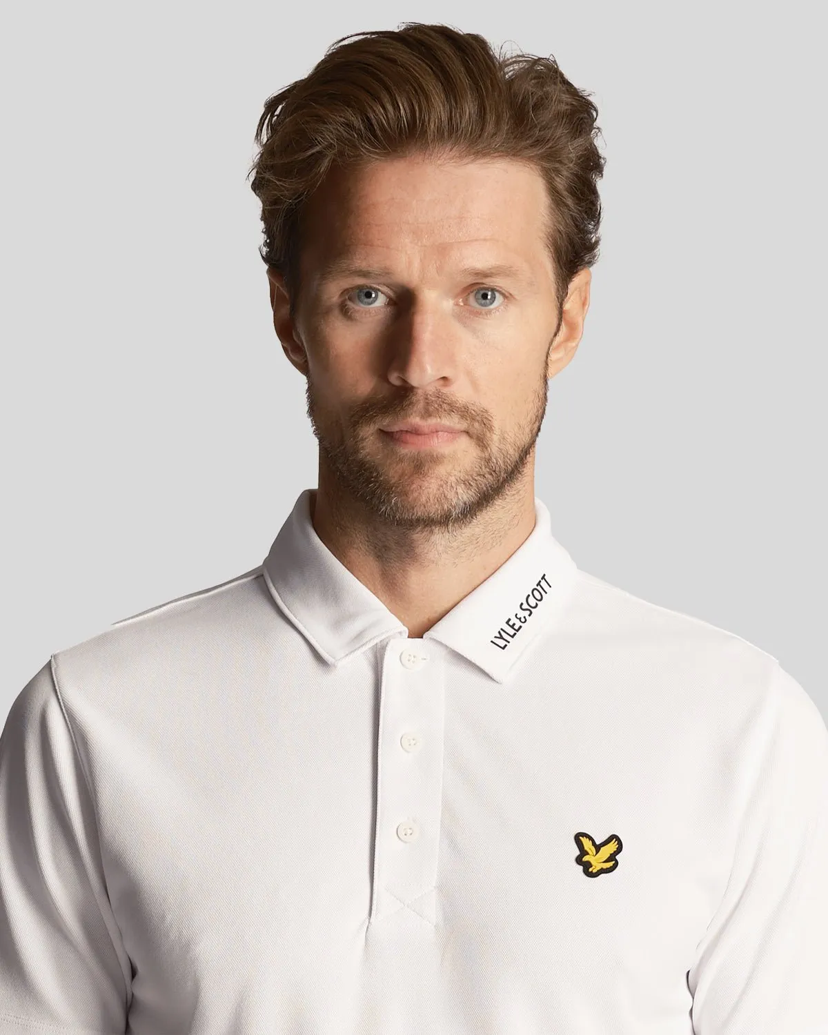 Golf Collar Logo Technical Polo Shirt sold by Lyle & Scott product image thumbnail 4