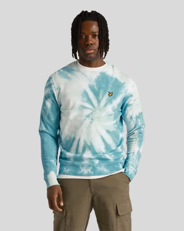 Tie Dye Crew Neck Sweatshirt sold by Lyle & Scott