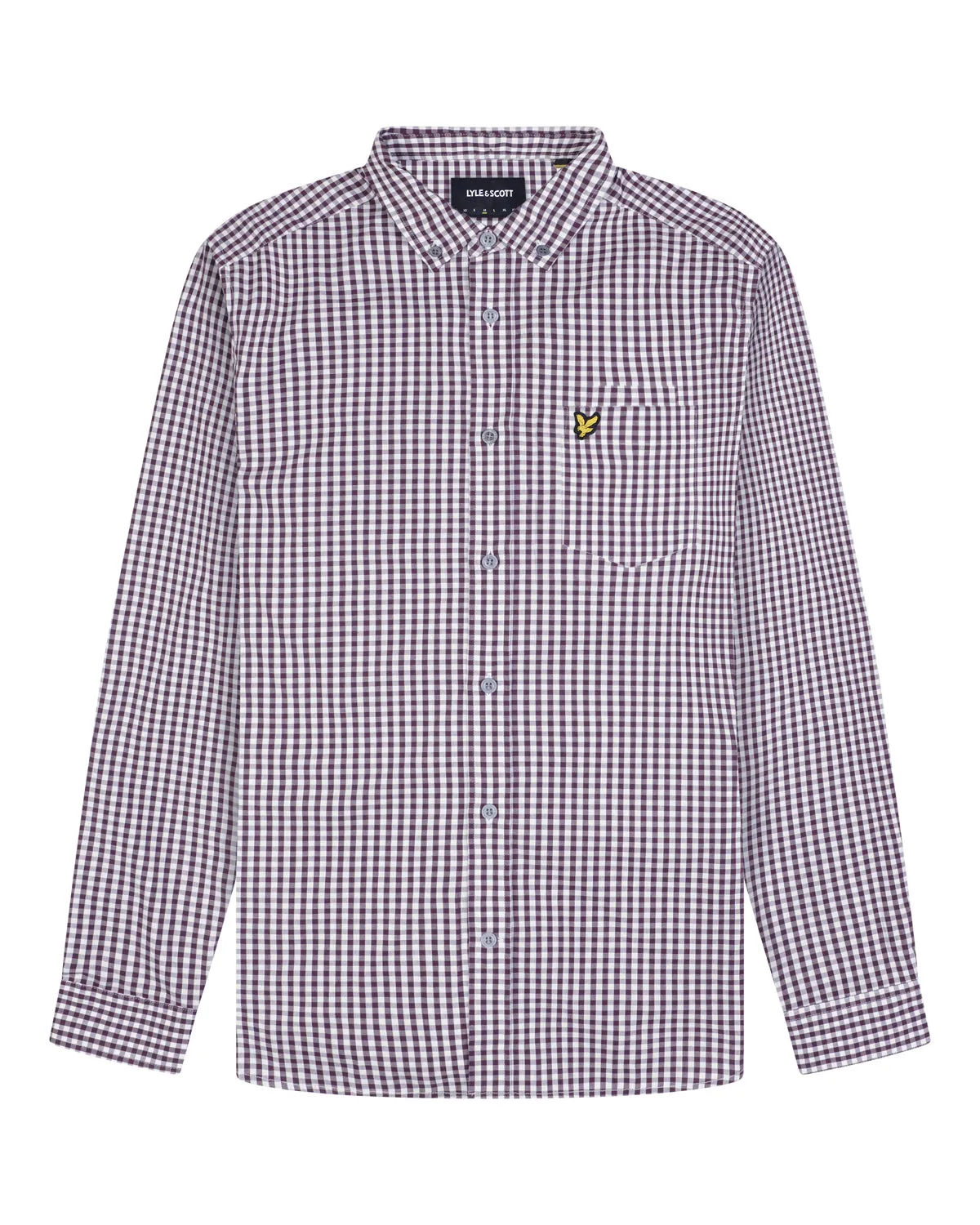 Long Sleeve Slim Fit Gingham Shirt sold by Lyle & Scott product image thumbnail 5
