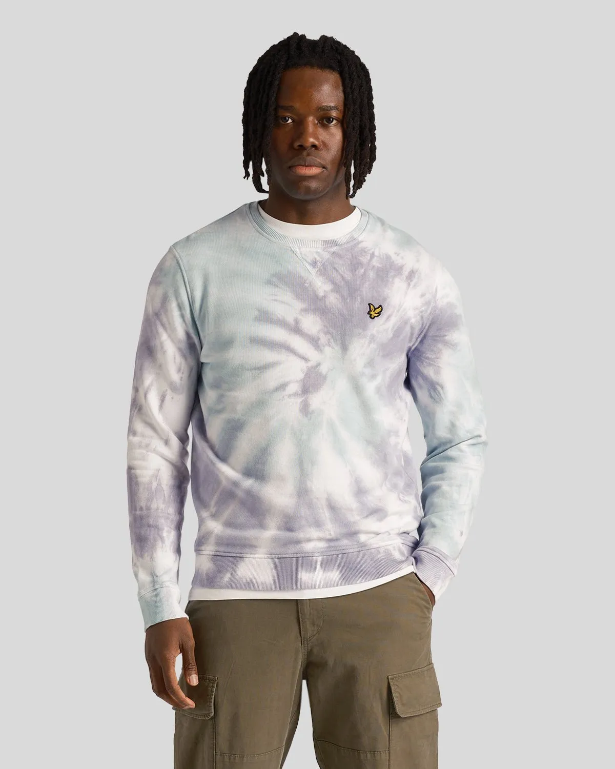 Tie Dye Crew Neck Sweatshirt sold by Lyle & Scott