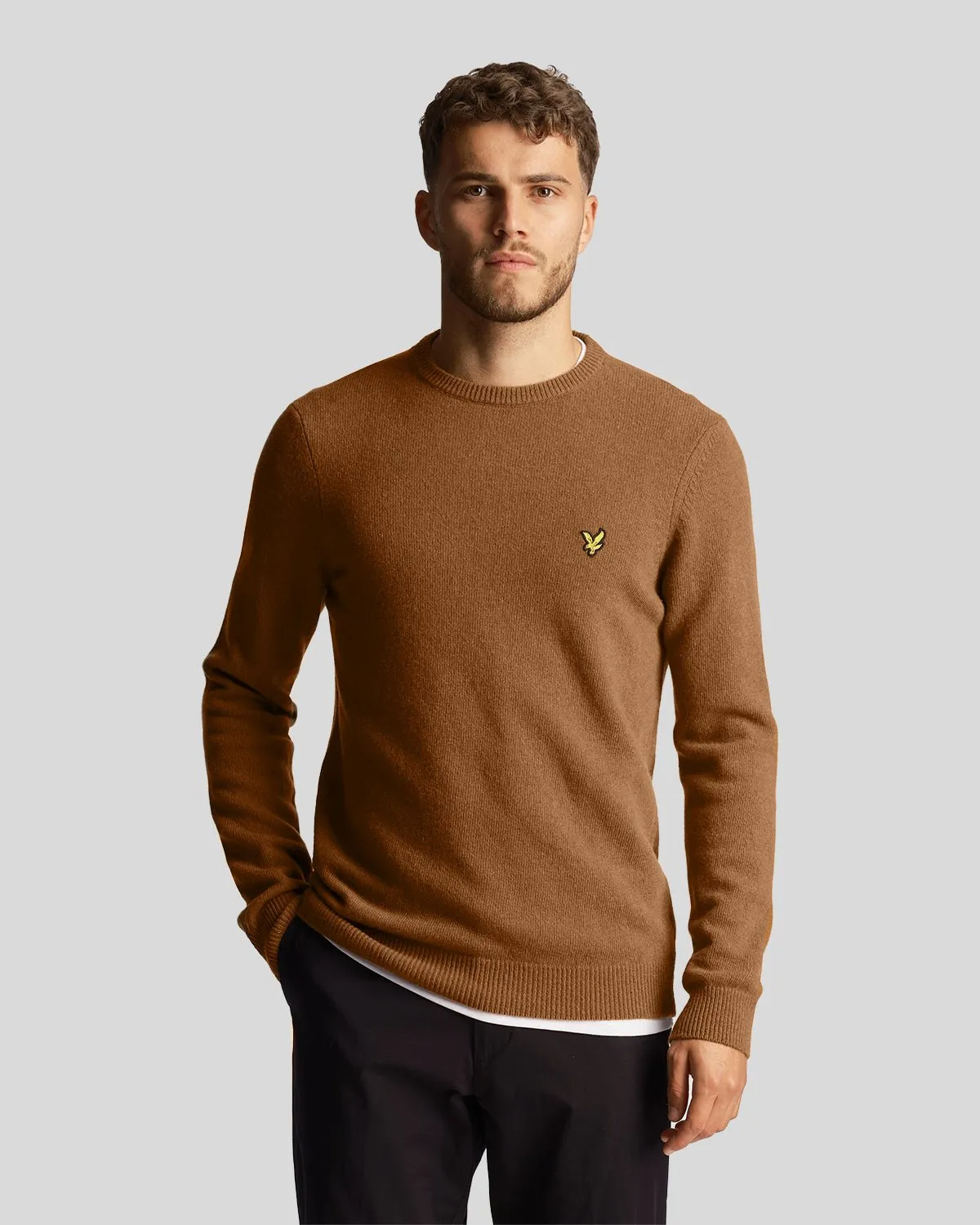 Crew Neck Lambswool Jumper sold by Lyle & Scott