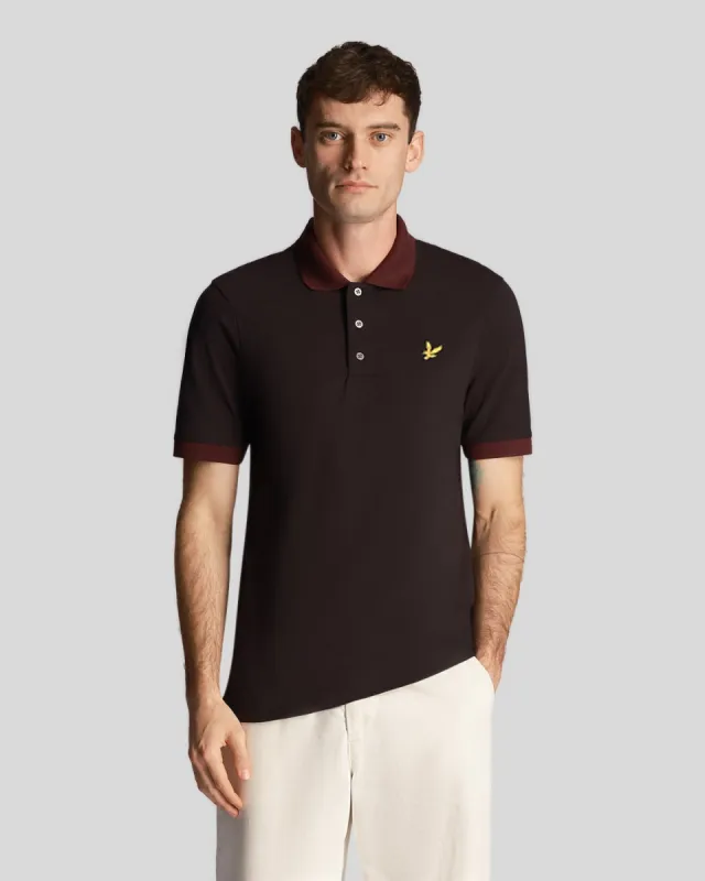 Tonal Ringer Polo Shirt sold by Lyle & Scott