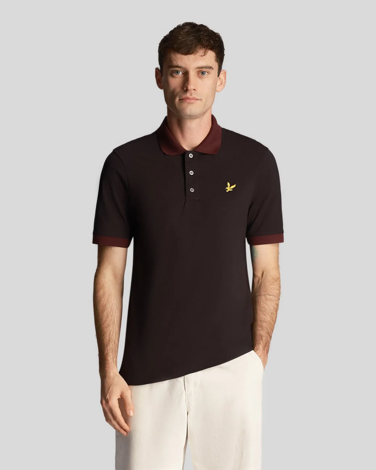 Tonal Ringer Polo Shirt sold by Lyle & Scott
