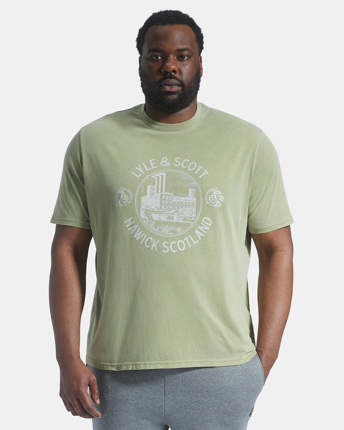 Hawick Print T-Shirt Plus sold by Lyle & Scott