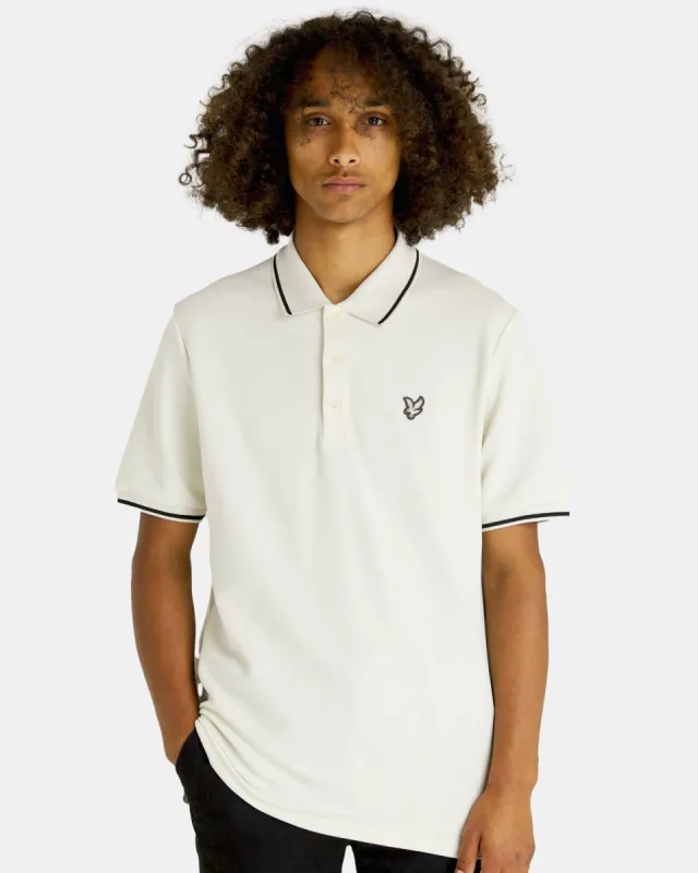 Premium Vintage Flatback Pique Tipped Polo Shirt made by Lyle & Scott
