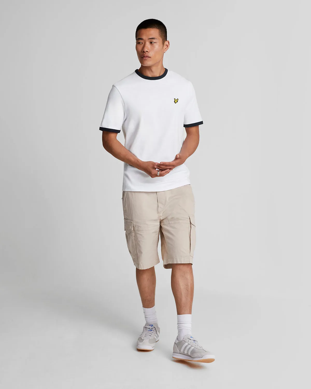 Ringer Cotton Crew Neck T-Shirt sold by Lyle & Scott product image thumbnail 2