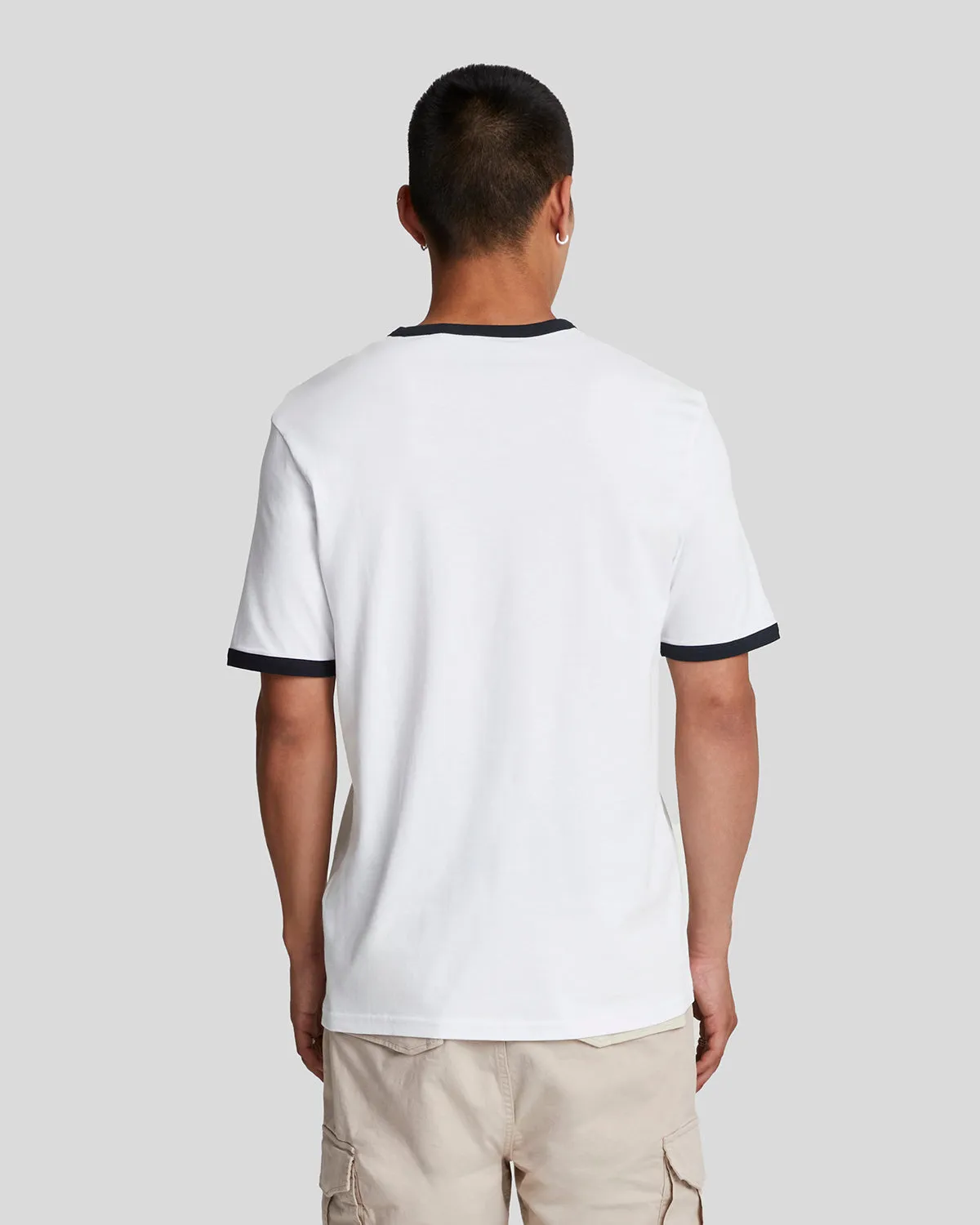 Ringer Cotton Crew Neck T-Shirt sold by Lyle & Scott product image thumbnail 3