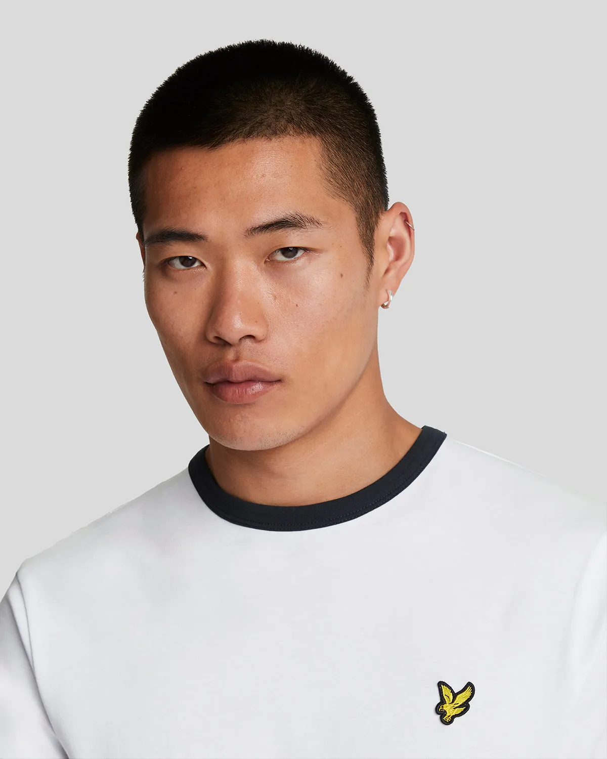 Ringer Cotton Crew Neck T-Shirt sold by Lyle & Scott product image thumbnail 4