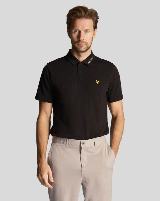 Collar Logo Technical Polo Shirt sold by Lyle & Scott