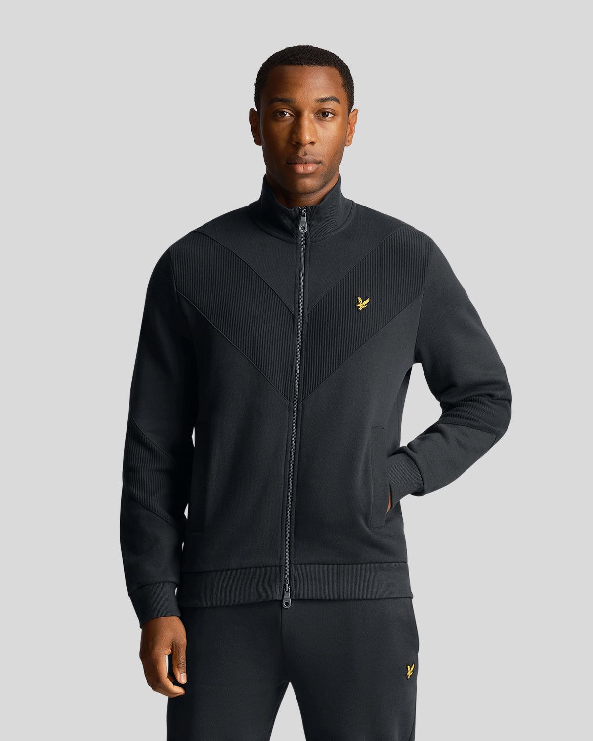 Chevron Zip Through Track Jacket sold by Lyle & Scott