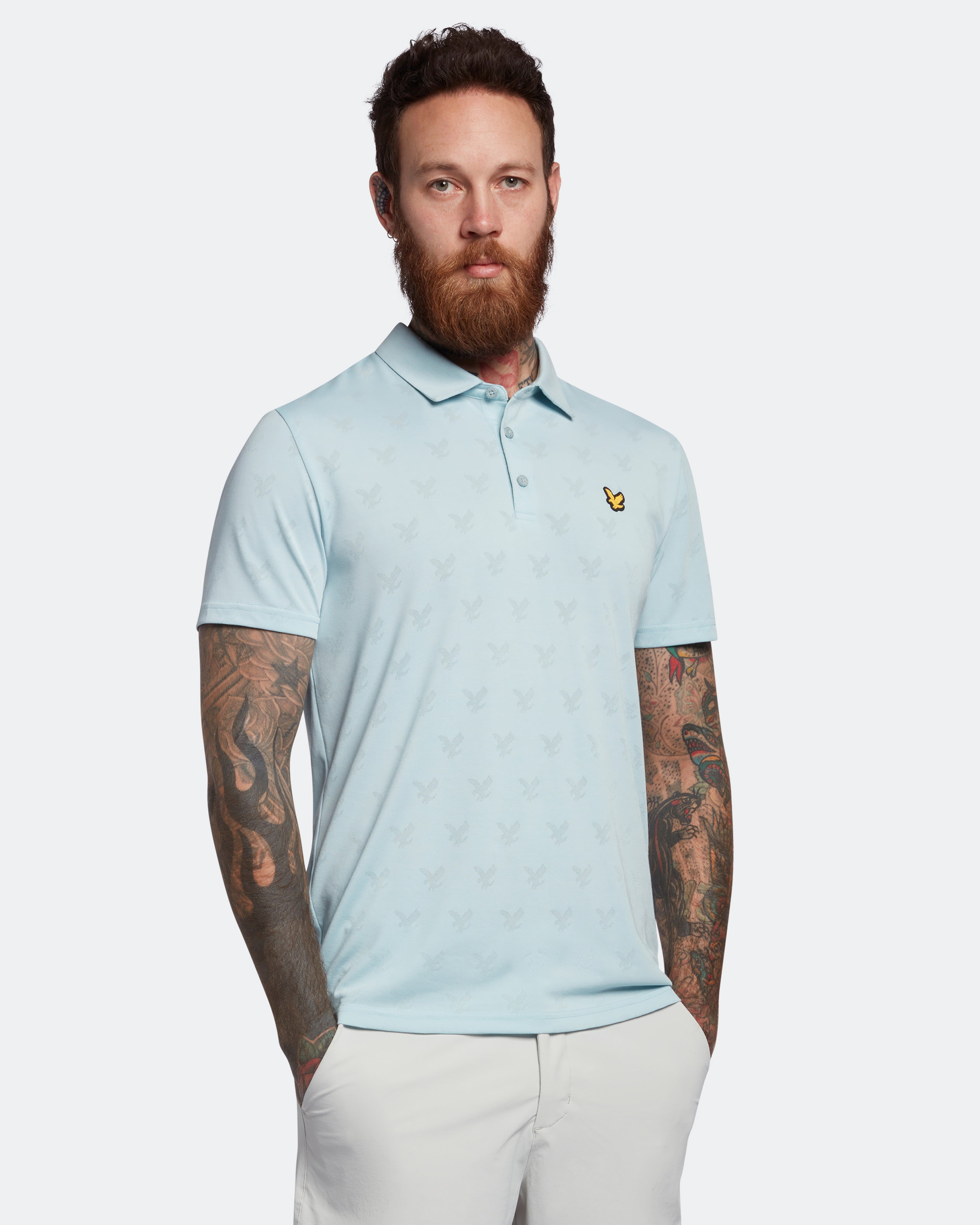 Jacquard Polo Shirt sold by Lyle & Scott