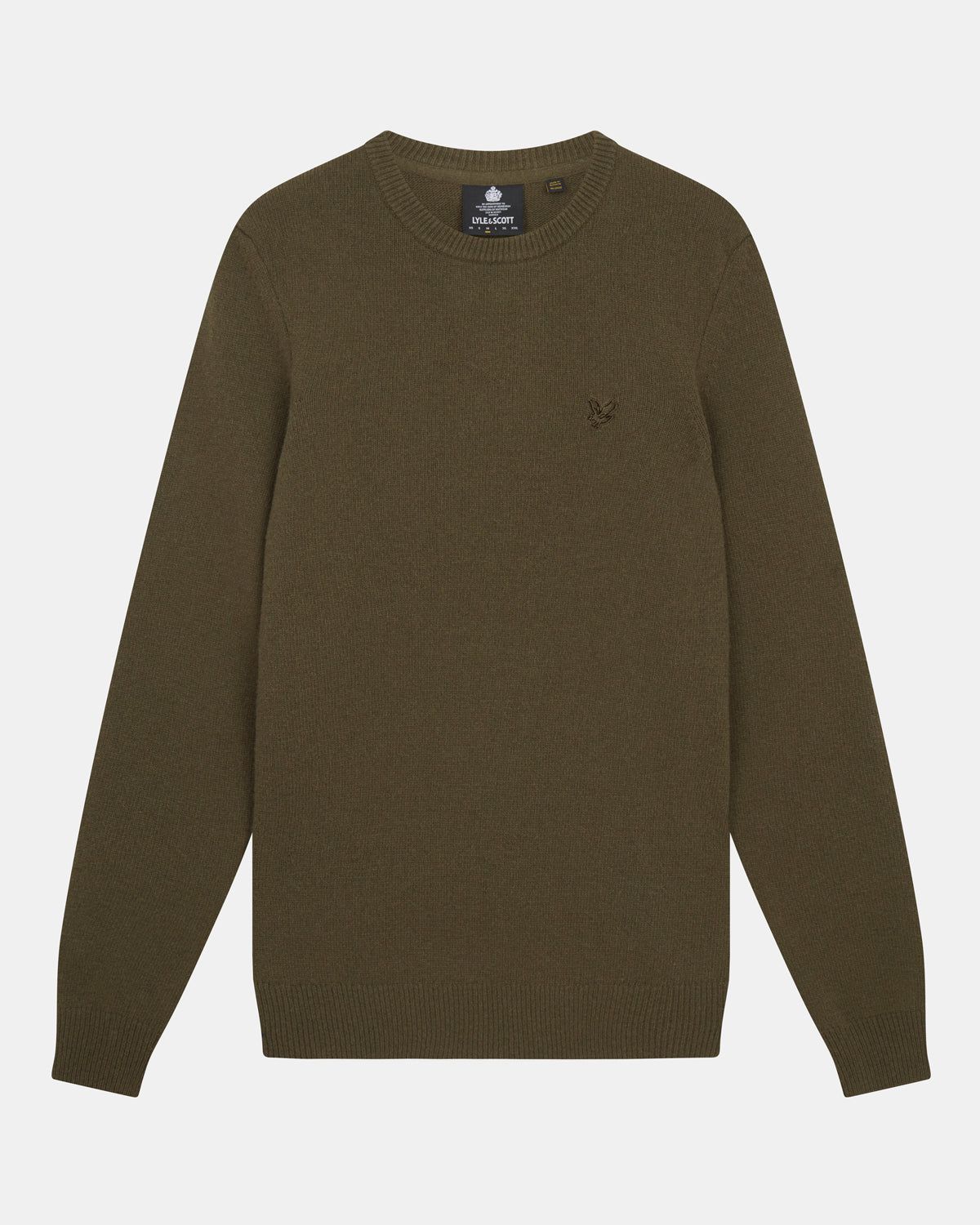 Tonal Eagle Crew Neck Lambswool Blend Jumper sold by Lyle & Scott product image thumbnail 5