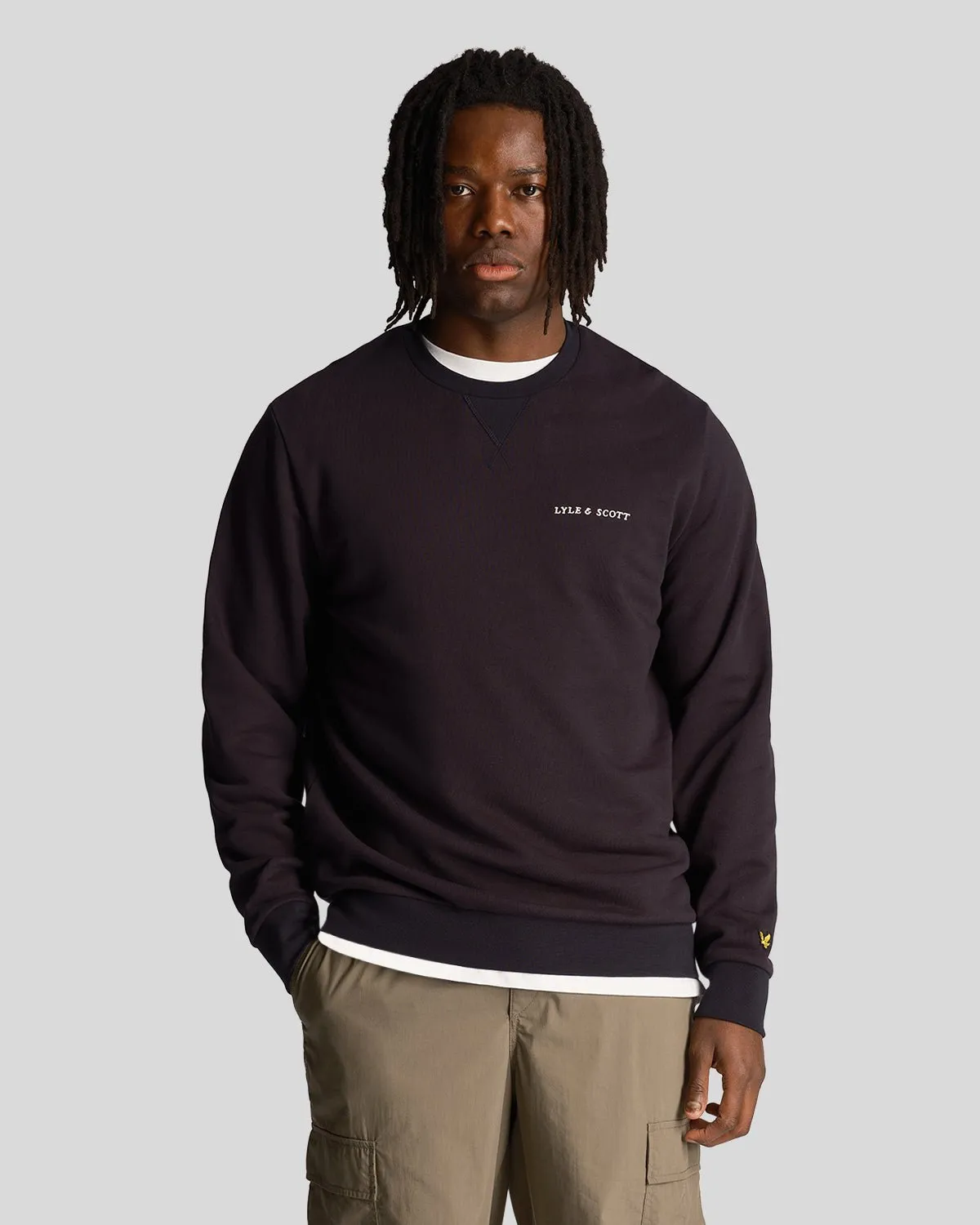 Loopback Embroidered Crew Neck Sweatshirt sold by Lyle & Scott