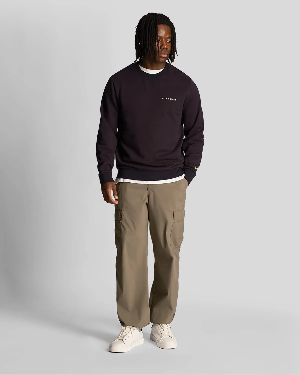 Loopback Embroidered Crew Neck Sweatshirt sold by Lyle & Scott product image thumbnail 2