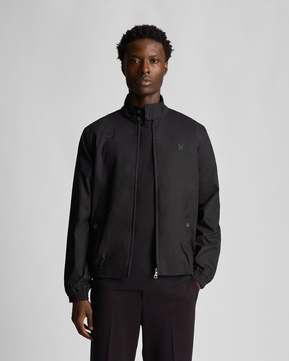 Tonal Eagle Harrington Jacket sold by Lyle & Scott