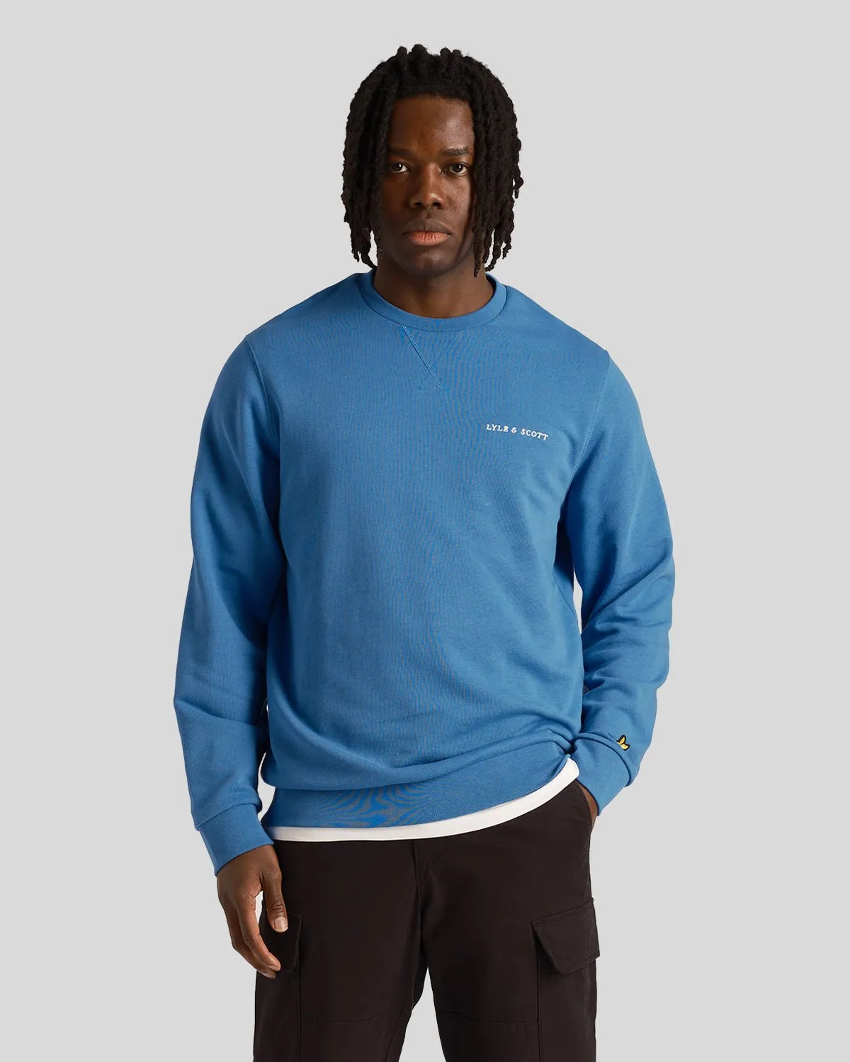 Loopback Embroidered Crew Neck Sweatshirt sold by Lyle & Scott