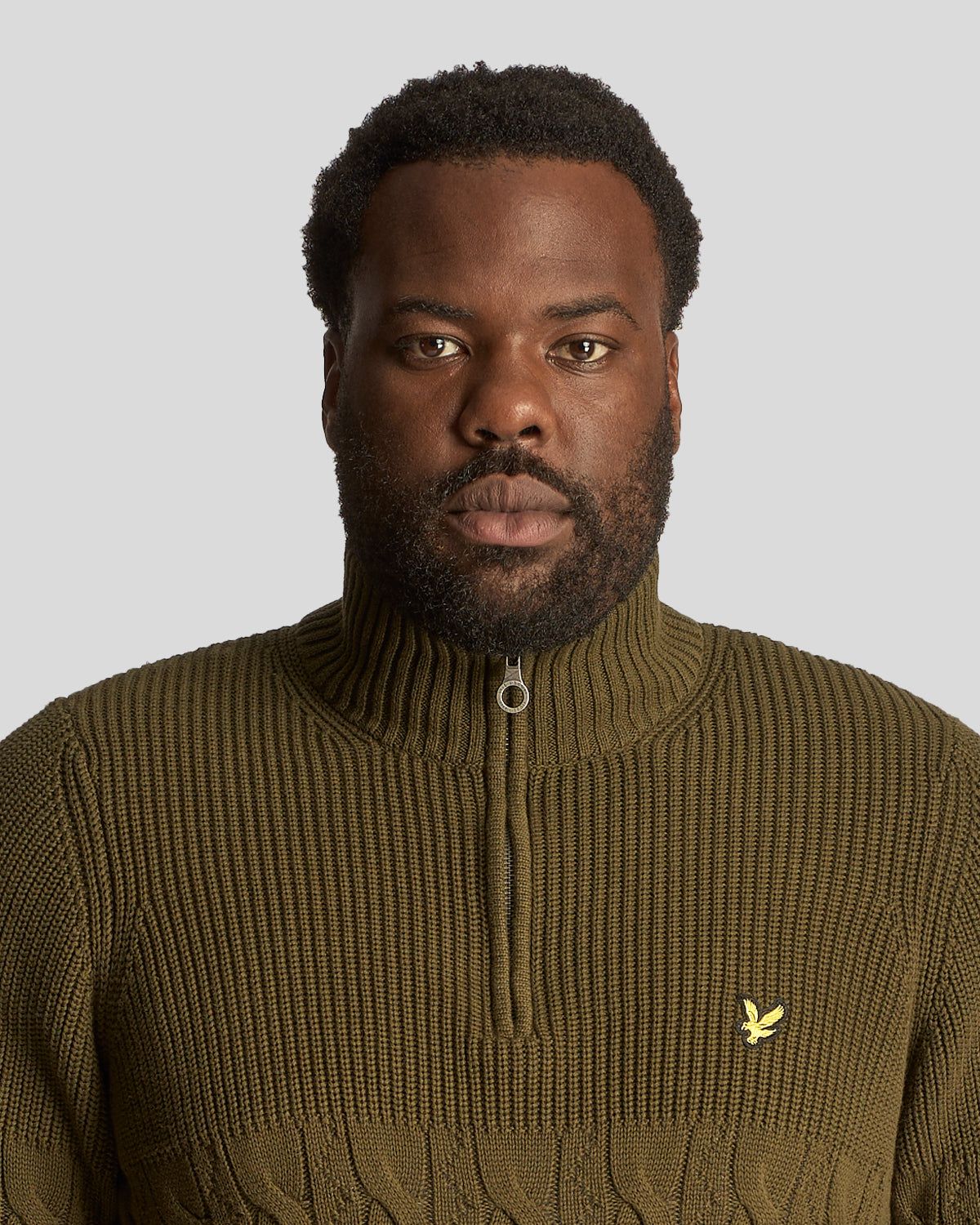 Cable Knit Quarter Zip Jumper Plus sold by Lyle & Scott product image thumbnail 4