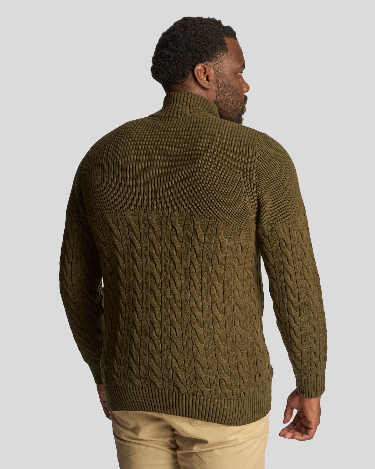 Cable Knit Quarter Zip Jumper Plus sold by Lyle & Scott product image thumbnail 3