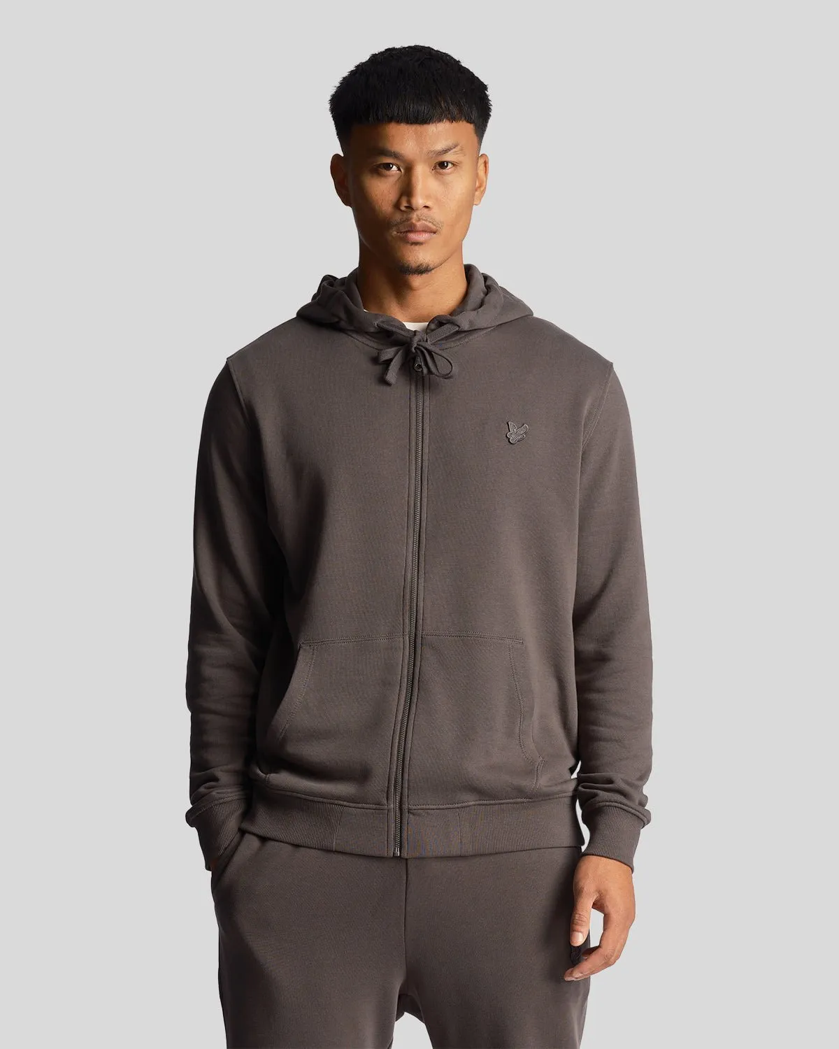 Tonal Eagle Zip Through Hoodie sold by Lyle & Scott