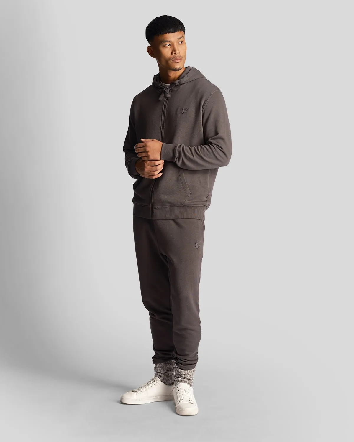 Tonal Eagle Zip Through Hoodie sold by Lyle & Scott product image thumbnail 2