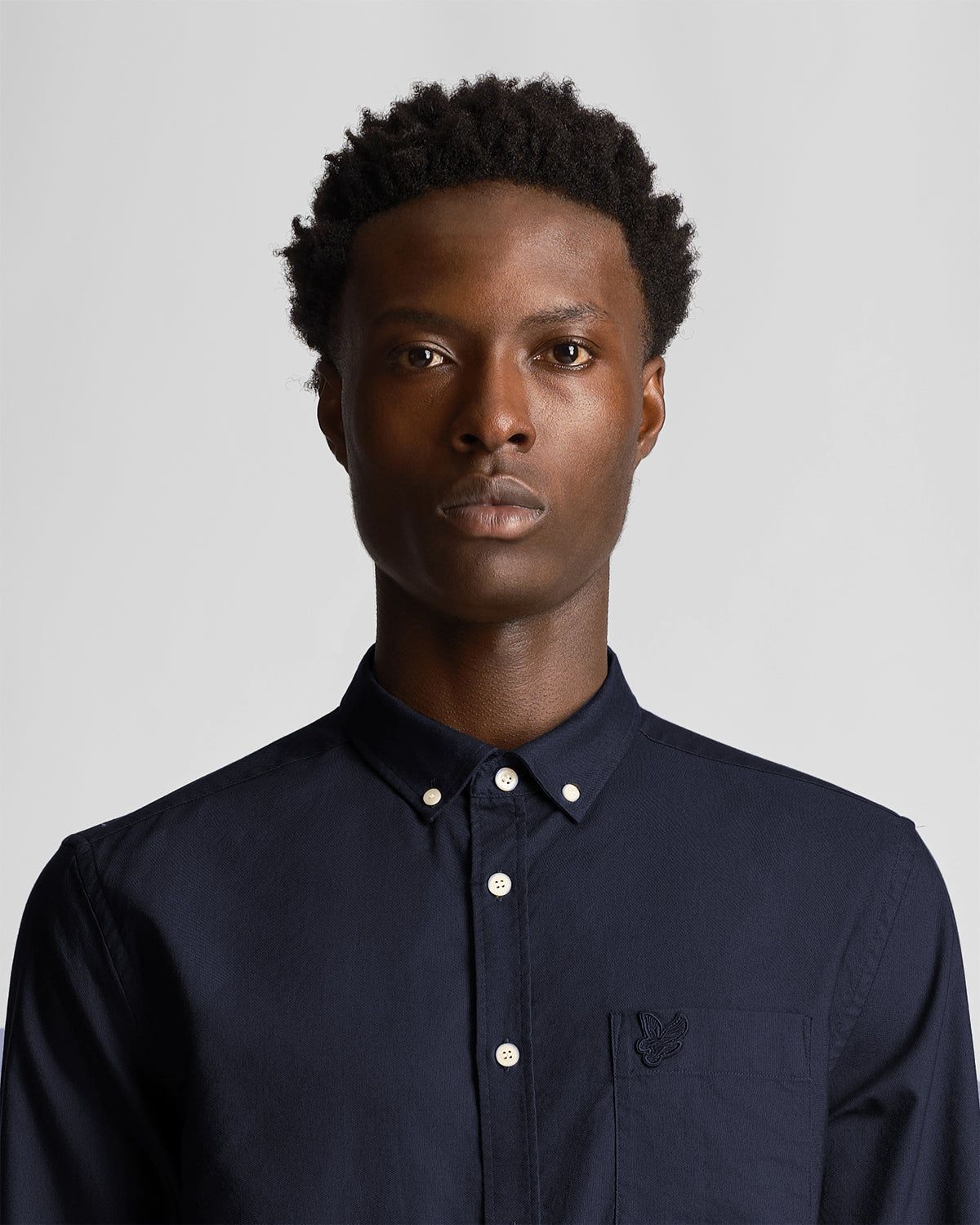 Tonal Eagle Light Weight Oxford Shirt sold by Lyle & Scott product image thumbnail 4