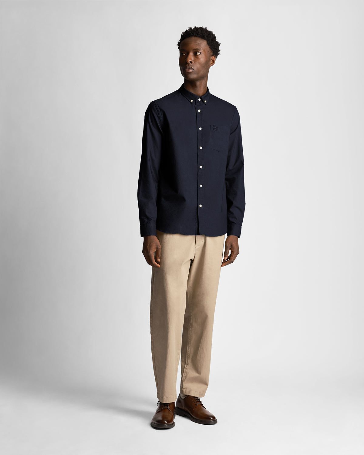 Tonal Eagle Light Weight Oxford Shirt sold by Lyle & Scott product image thumbnail 2