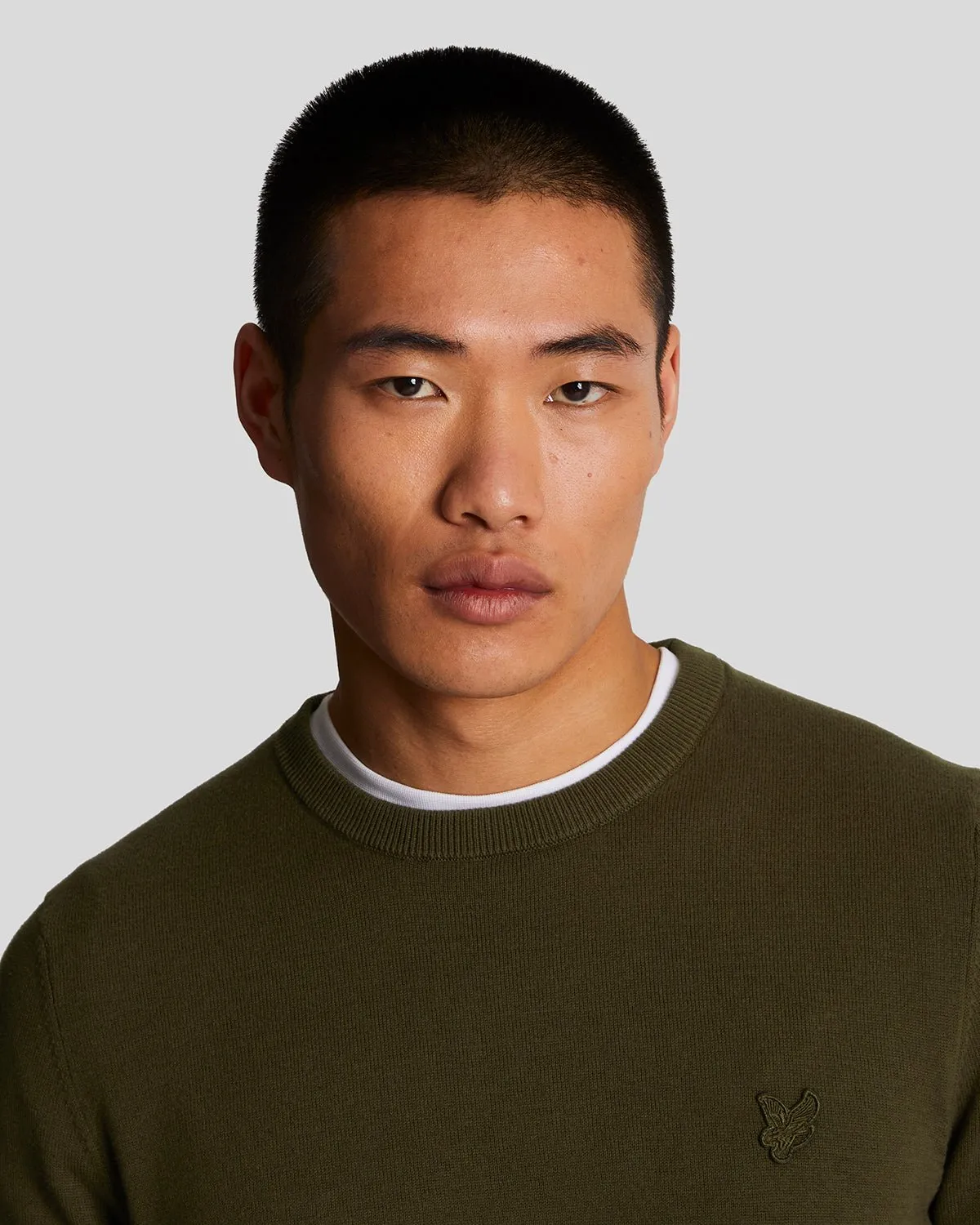 Tonal Eagle Cotton Crew Neck Jumper sold by Lyle & Scott product image thumbnail 4