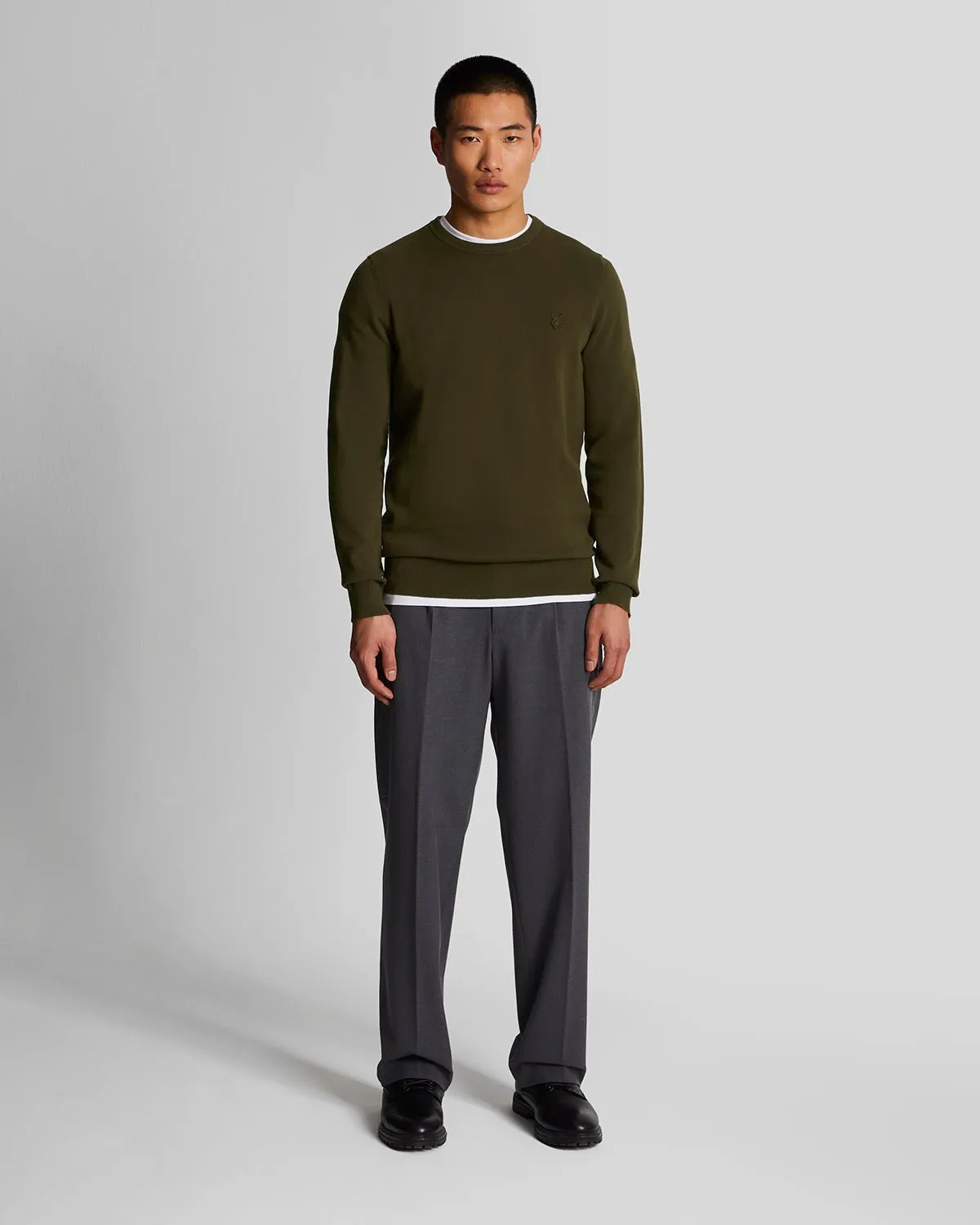 Tonal Eagle Cotton Crew Neck Jumper sold by Lyle & Scott product image thumbnail 2